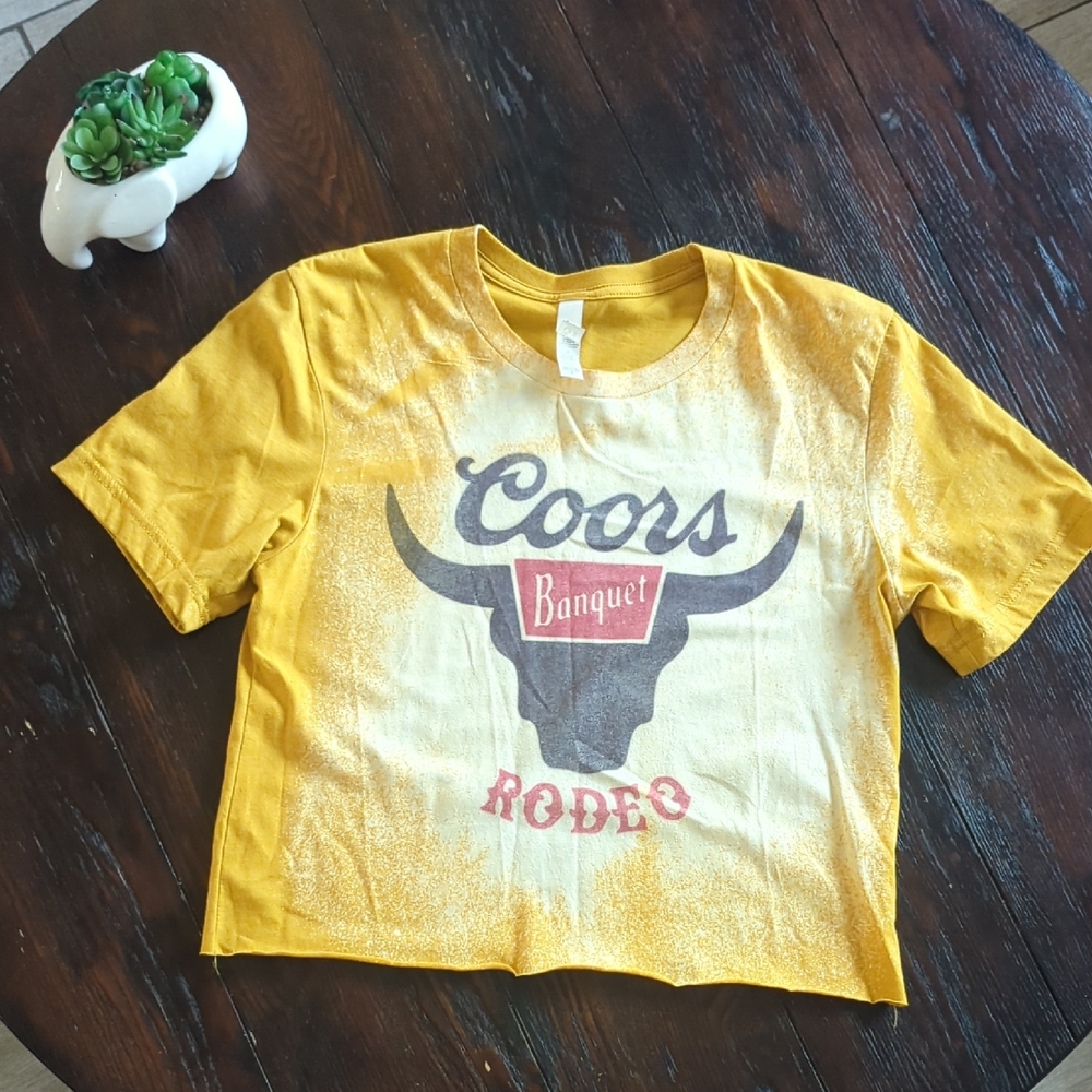 Canvas Bella Canvas Crop Coors Banquet Shortleeve T-Shirt Tee Graphic